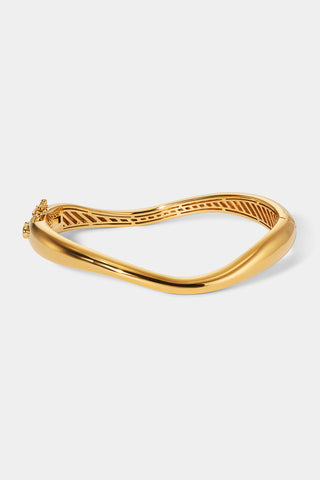 ALMA METAL ORGANIC HINGE BRACELET IN GOLD PLATING