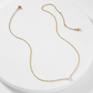 MODERN LOVE EMERALD CUT CZ NECKLACE