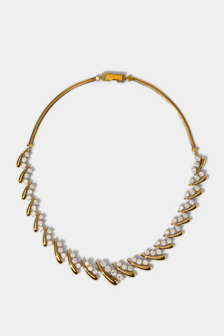 PHENOM LARGE COLLAR NECKLACE IN GOLD PLATING